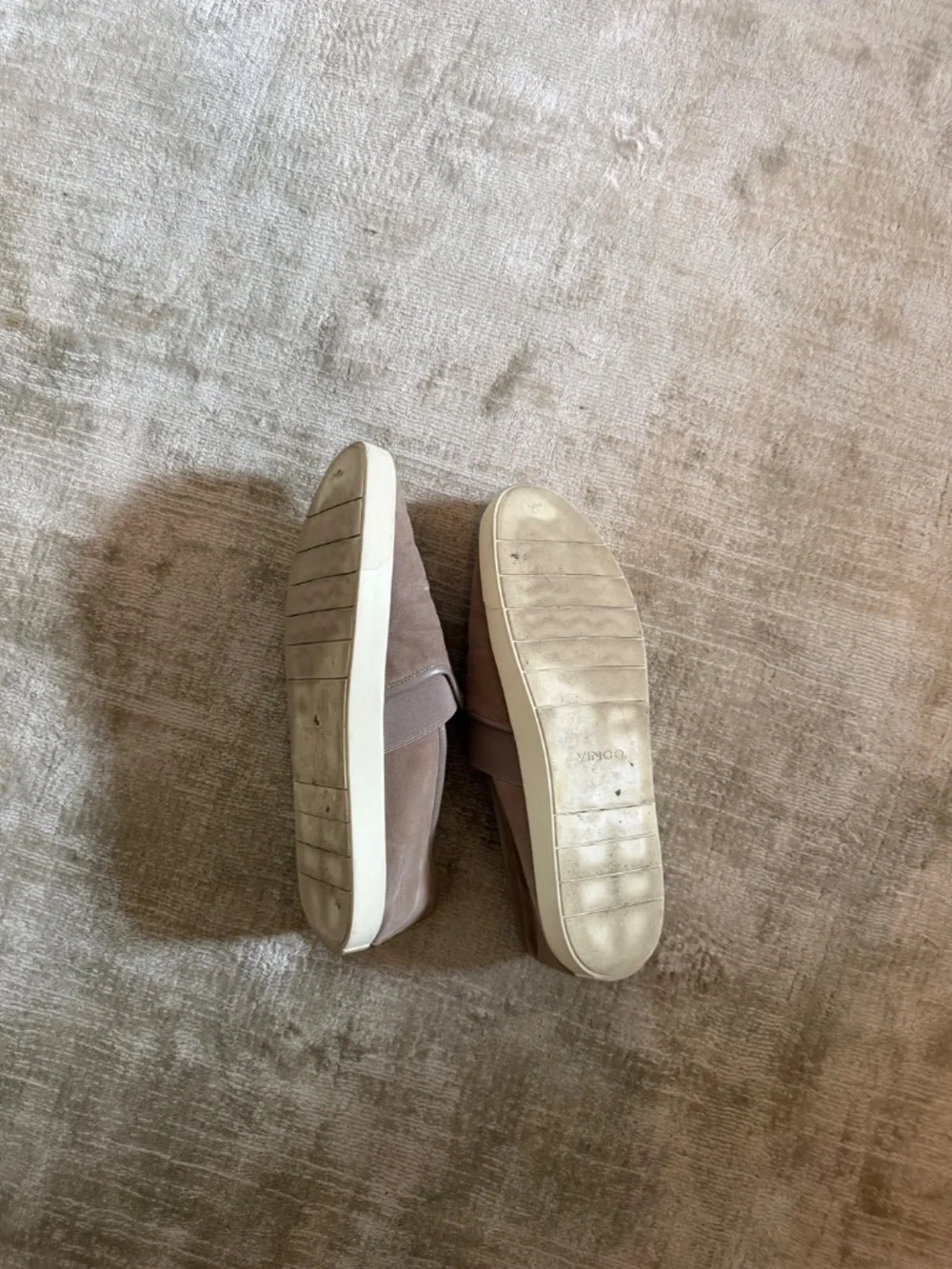 Vince Tan Suede Slipons